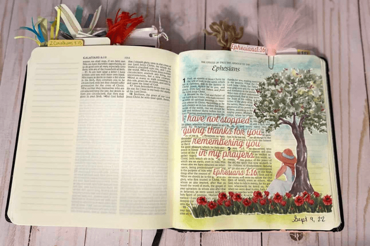 my stunning journaling on Ephesians 1-16 - Creative Jesus Girl