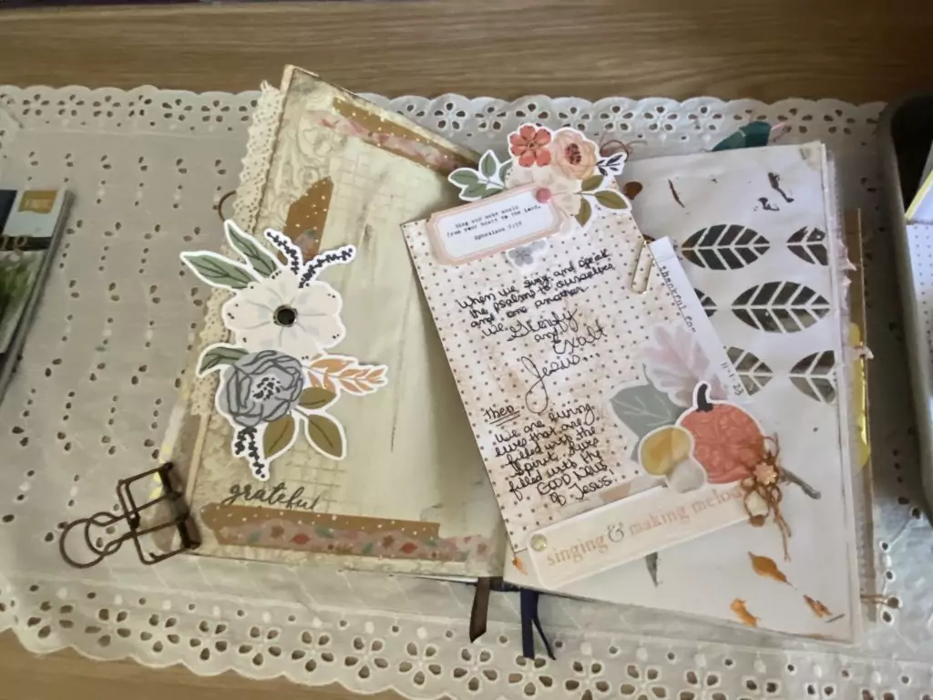 Day 1 of Gratitude Documented 2023 - Creative Journal Page