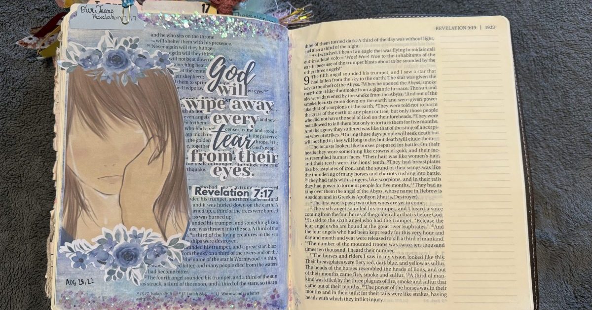 Creative Resources - Creative Jesus Girl - Revelation 7:17 Bible Journaling Page