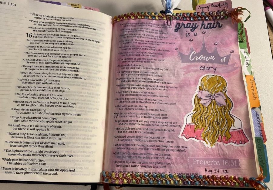 Aging Gracefully - Proverbs 16-31 - Creative Faith - Creative Jesus Girl - Bible Journaling Page