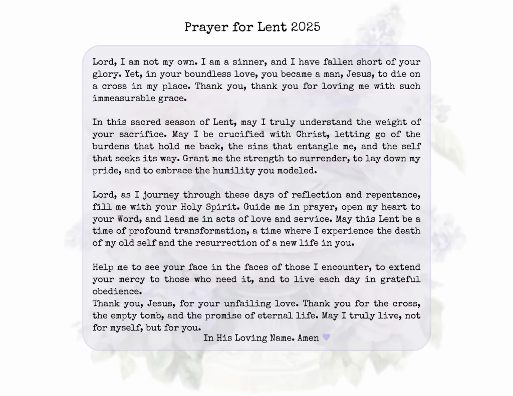 Ash Wednesday 2025 - Prayer to Kick Start Your Lenten Season