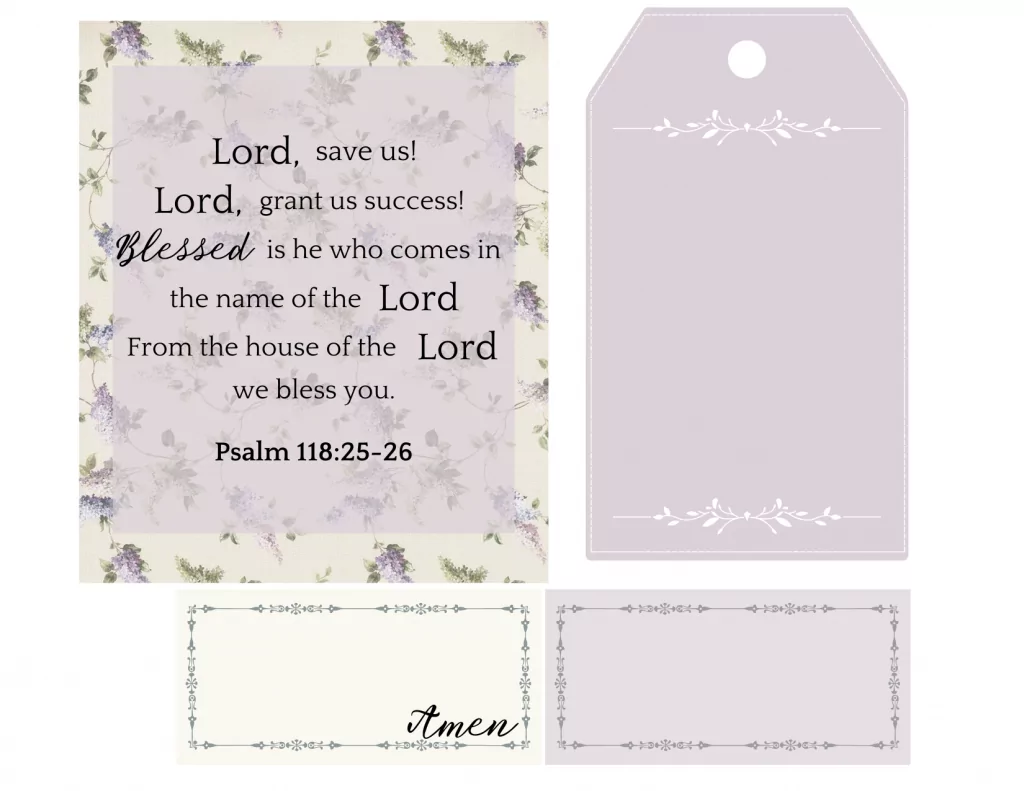 Ashes to Alleluia- Lent-Psalm 118:25-26 - Mini Printable Journaling Kit