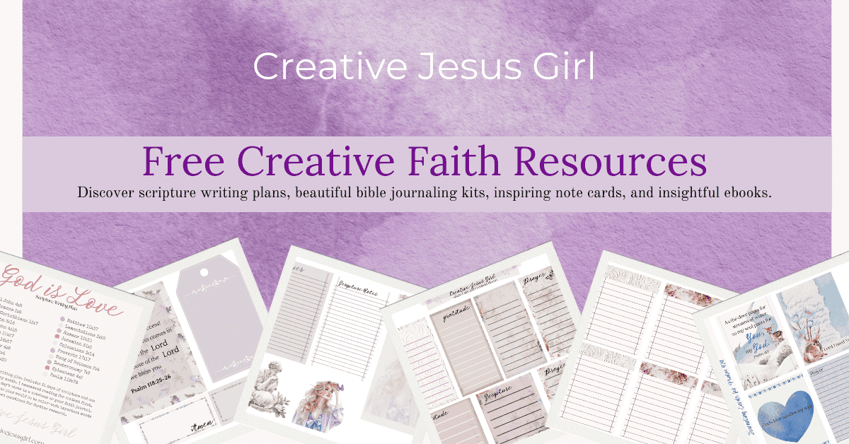 Free Creative Faith Resources - Creative Jesus Girl - Journaling Kit - Bible Journaling