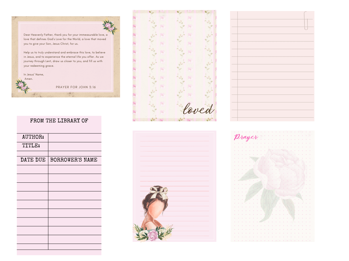 John 3-16 Prayer - Journaling Cards - God's Love For the World - Creative Jesus Girl - Bible Journaling - Free Creative Resources