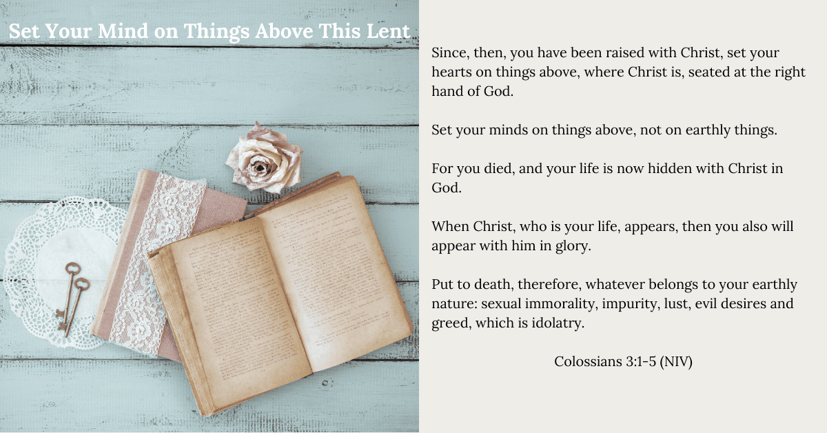 Set Your Mind On Things Above - Colossians 31-5 - Creative Jesus Girl -Bible Journaling