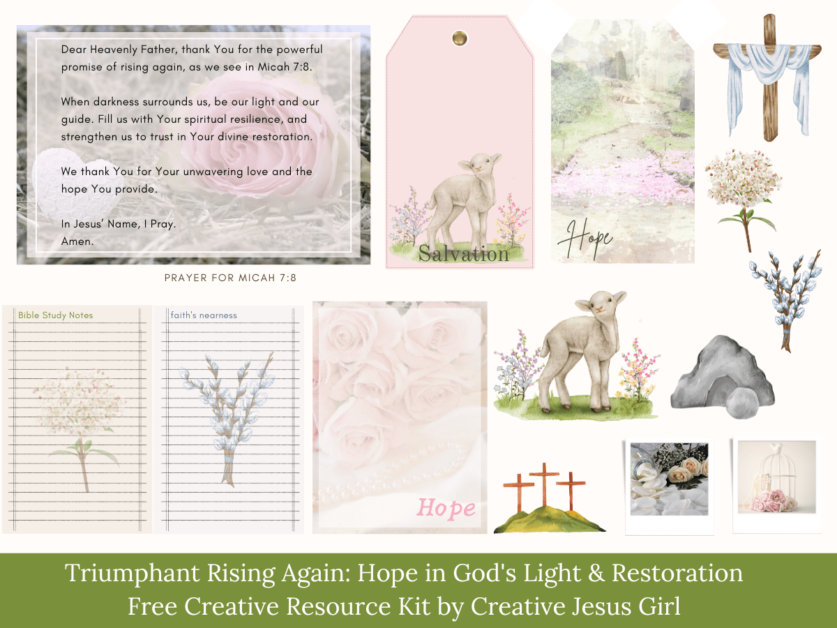 Download Micah 7-8 Free Creative Resource Kit - Journaling cards- Creative Faith - Creative Jesus Girl